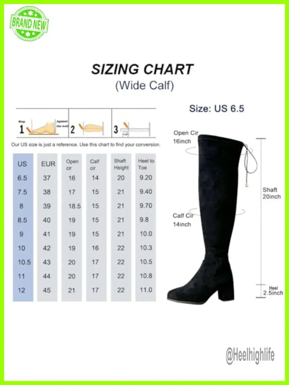 Wide Calf Over Knee Tall Boots Chunky Block Heel Suede